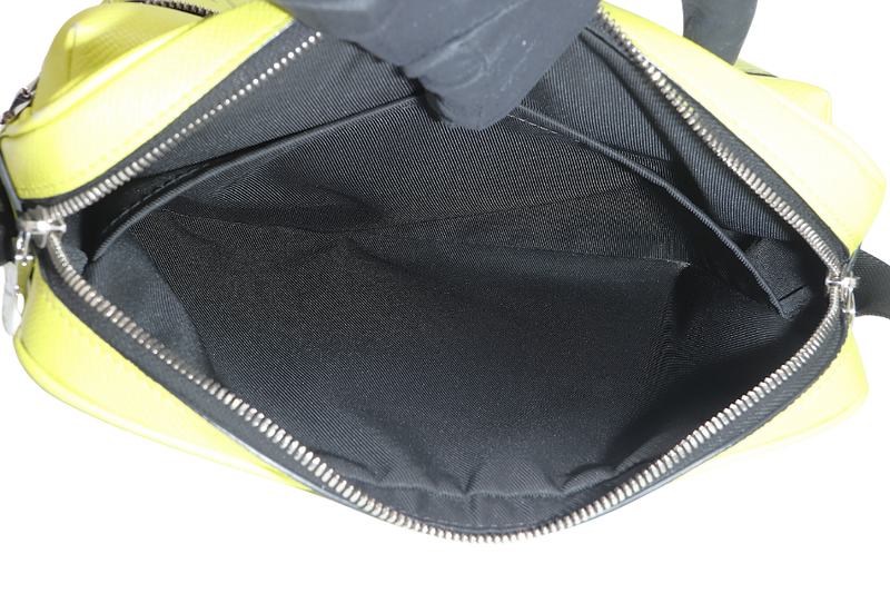 LOUIS VUITTON MONOGRAM TAIGARAMA OUTDOOR NEON YELLOW WITH STRAPS, DUST COVER AND BOX