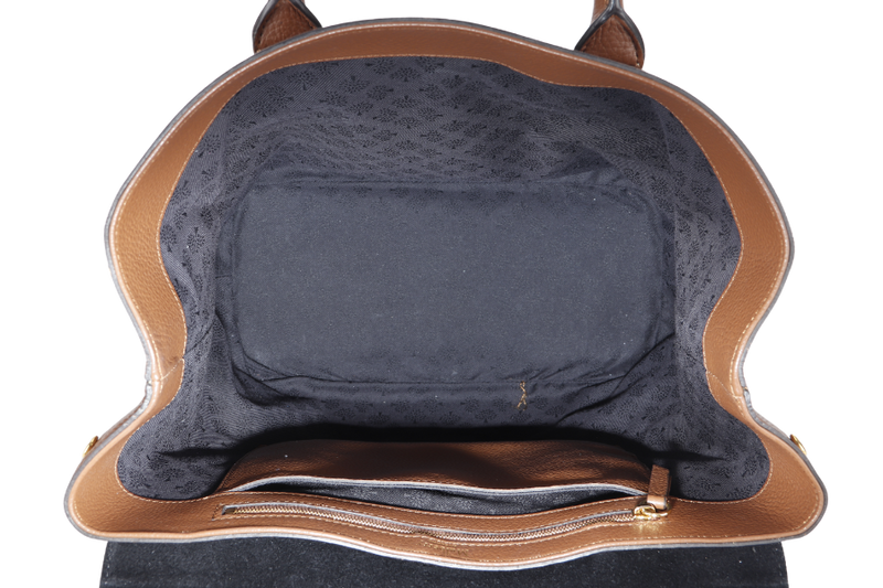 MULBERRY BAYSWATER TOTE BACKPACK BROWN LEATHER GOLD HARDWARE WITH BACKPACK STRAP AND DUST COVER