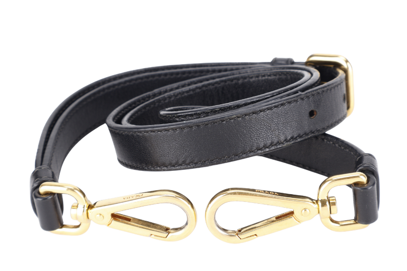 PRADA B1789M TESSUTO GAUFRE BLACK NYLON WITH CARD, STRAPS AND DUST COVER