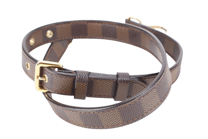 LOUIS VUITTON GREENWICH DAMIER EBENE CANVAS GOLD HARDWARE WITH STRAPS, LOCK&KEYS AND DUST COVER