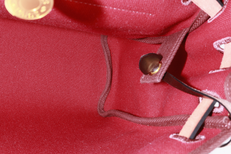 HERMES HERBAG 31 ROUGE CANVAS GOLD HARDWARE STAMP B (YEAR 2023) WITH LOCK &amp; KEYS AND DUST COVER