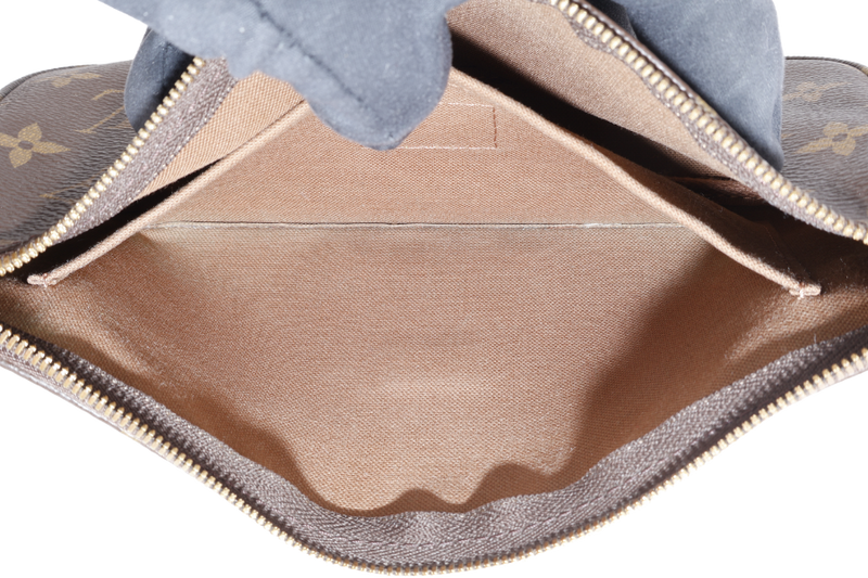 LOUIS VUITTON MULTI POCHETTE ACCESSORIES MONOGRAM CANVAS GOLD HARDWARE WITH PINK STRAPS AND DUST COVER