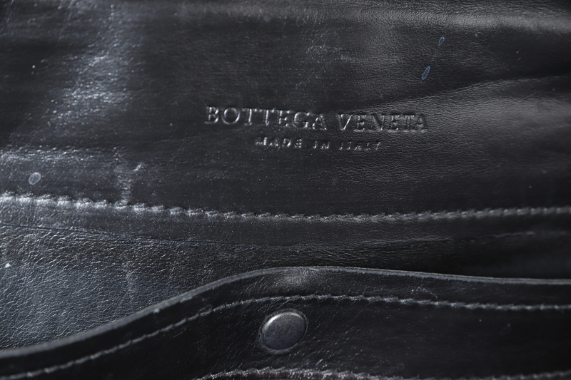 BOTTEGA VENETA (189632) LARGE TOTE BLACK INTRECCIATO NAPPA LEATHER SILVER HARDWARE