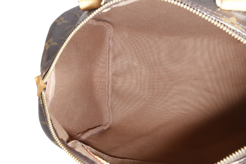LOUIS VUITTON SPEEDY 30 MONOGRAM CANVAS GOLD HARDWARE WITH KEYS AND PADLOCK