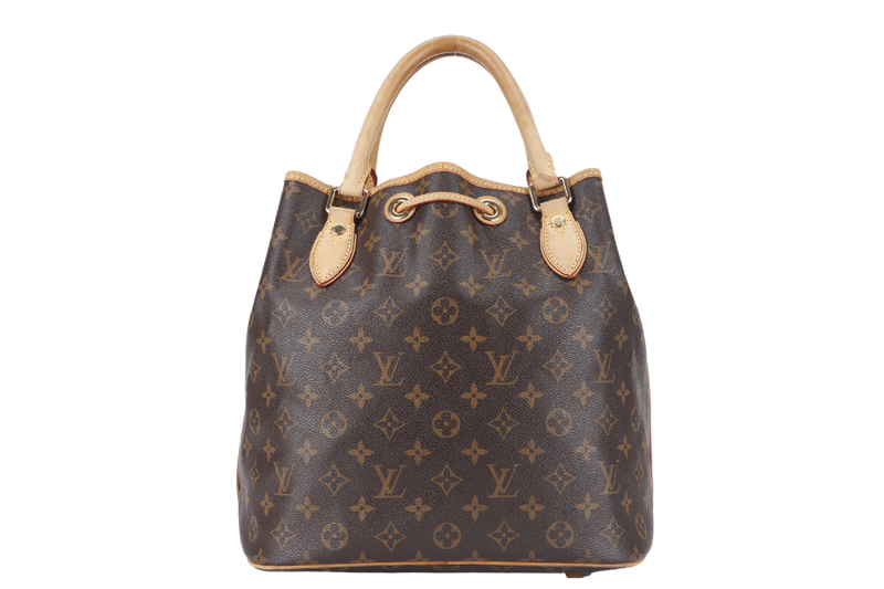 LOUIS VUITTON EDEN NOE 2WAYS BAG (M43520) BROWN MONOGRAM CANVAS GOLD HARDWARE WITH STRAP AND DUST COVER