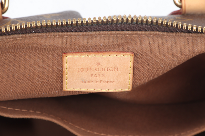 LOUIS VUITTON PALERMO M40145 PM MONOGRAM CANVAS GOLD HARDWARE WITH DUST COVER