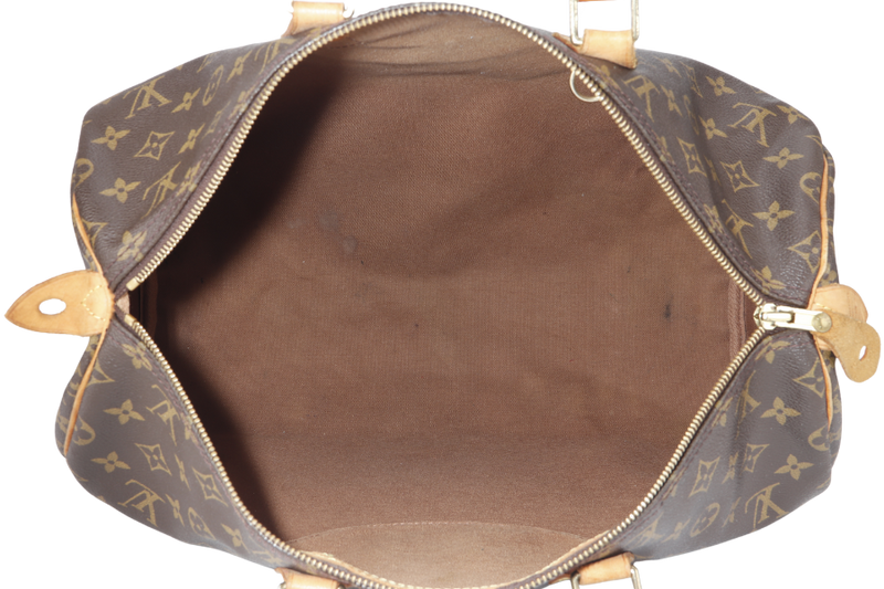 LOUIS VUITTON M41522 SPEEDY 40 MONOGRAM CANVAS GOLD HARDWARE WITH 1 KEY AND PADLOCK WITH DUST COVER