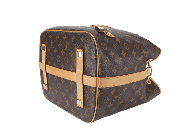 LOUIS VUITTON EDEN NOE 2WAYS BAG (M43520) BROWN MONOGRAM CANVAS GOLD HARDWARE WITH STRAP AND DUST COVER