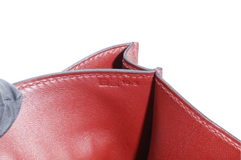 HERMES CONSTANCE ELAN ROUGE H STAMP R (YEAR 2014) EPSOM LEATHER GOLD HARDWARE WITH DUST COVER