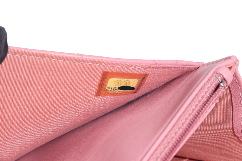 CHANEL PINK LAMBSKIN WOC SILVER HARDWARE (2160xxxx) WITH CARD ONLY