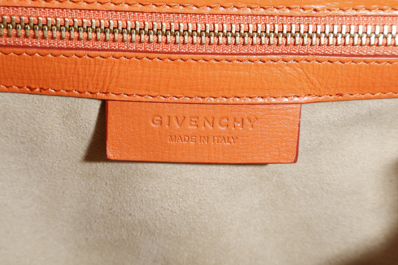 GIVENCHY PANDORA BOX BAG ORANGE LEATHER GOLD HARDWARE NO DUST COVER