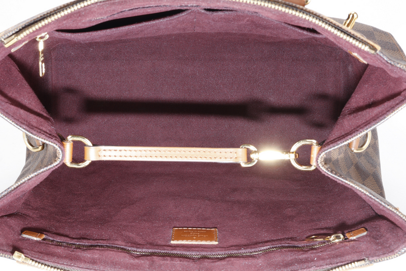 LOUIS VUITTON GREENWICH DAMIER EBENE CANVAS GOLD HARDWARE WITH STRAPS, LOCK&KEYS AND DUST COVER