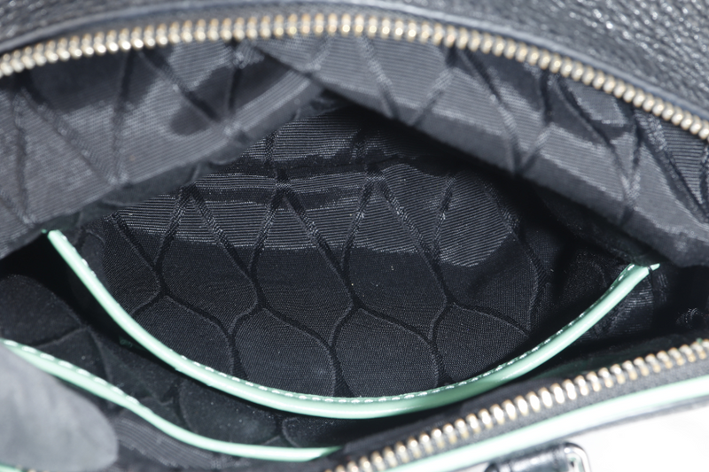 KENZO TIGER EMBROIDERY CROSSBODY BAG GREEN-BLACK SILVER HARDWARE WITH DUST COVER