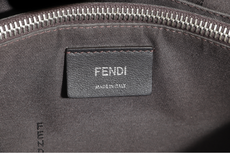 FENDI BY THE WAY&nbsp;(8BL146) MEDIUM BROWN LEATHER SILVER HARAWARE WITH STRAPS AND DUST COVER