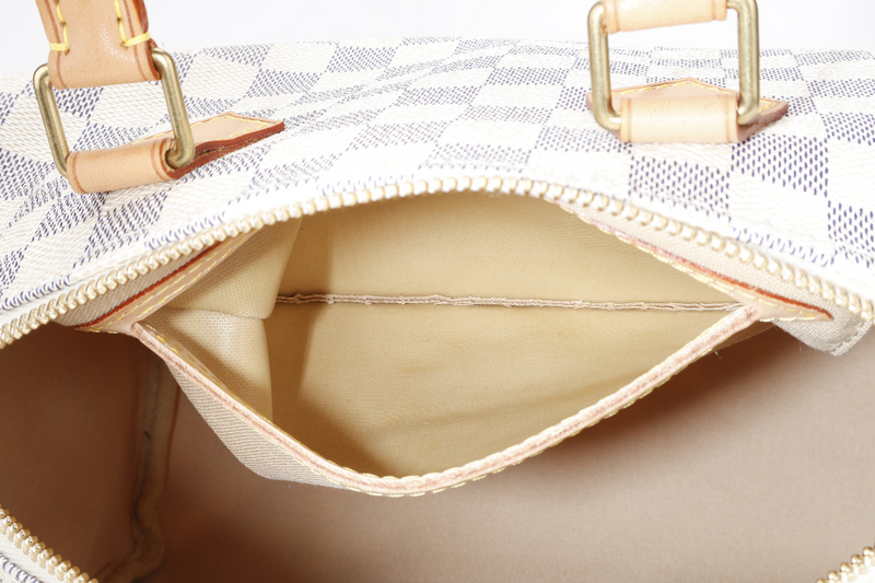 LOUIS VUITTON N41534 SPEEDY 25 DAMIER AZUR CANVAS GOLD HARDWARE WITH KEYS AND LOCK