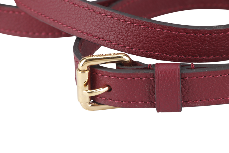 LOUIS VUITTON SPEEDY BANDOULIERE 25 (M44145) BURGUNDY MONOGRAM EMPREINTE GOLD HARDWARE WITH STRAPS, LOCK AND KEYS