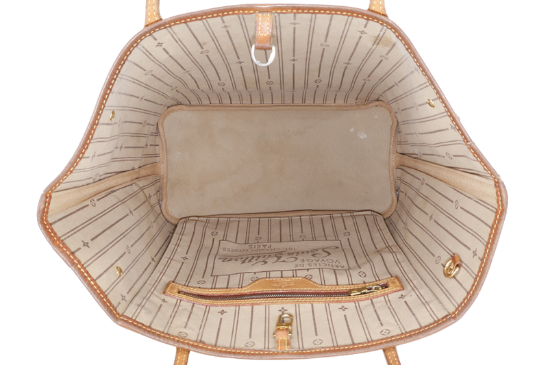 LOUIS VUITTON M46975 NEVERFULL MM MONOGRAM CANVAS GOLD HARDWARE WITH DUST COVER