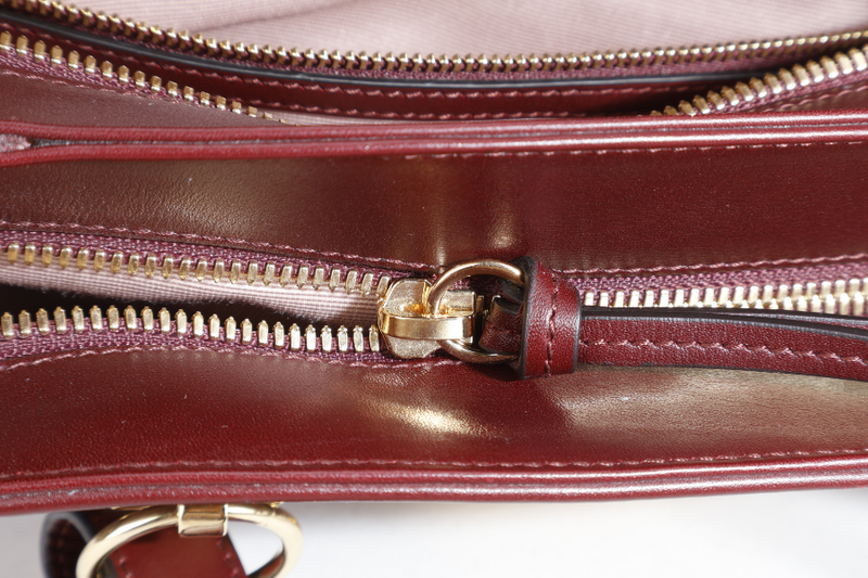 GUCCI GG MARMONT ARLI HANDBAG (550130) MAROON LEATHER GOLD HARDWARE NO DUST COVER