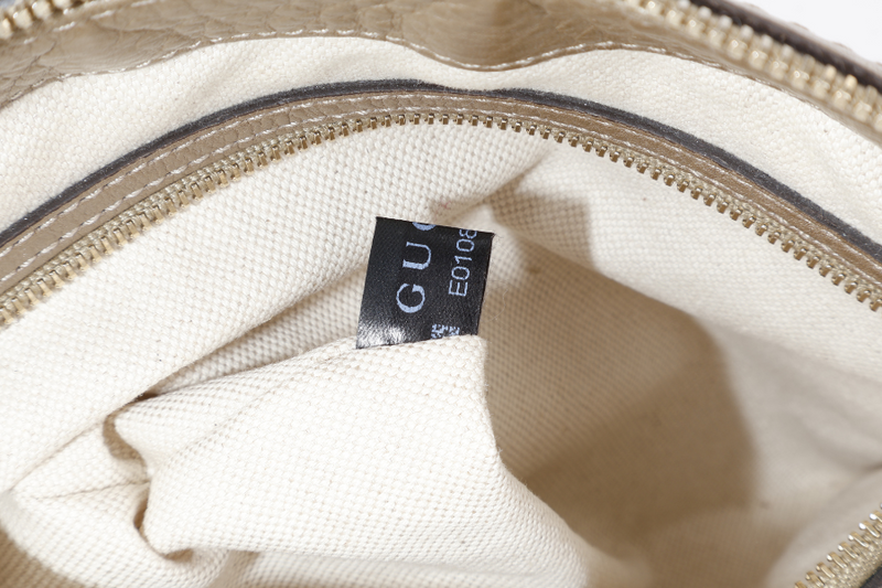GUCCI BAMBOO 2WAY TOTE BAG GOLD LEATHER GOLD HARDWARE WITH DUST COVER AND STRAPS