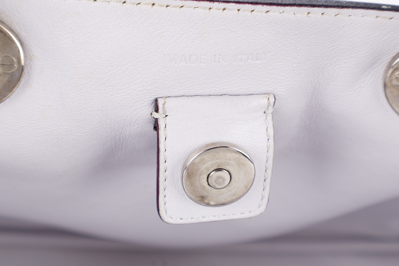 CHRISTIAN DIOR DIORSSIMO TRI COLOR LAMBSKIN BAG SILVER HARDWARE (09-MA-1112) WITH POUCH, STRAPS AND DUST COVER
