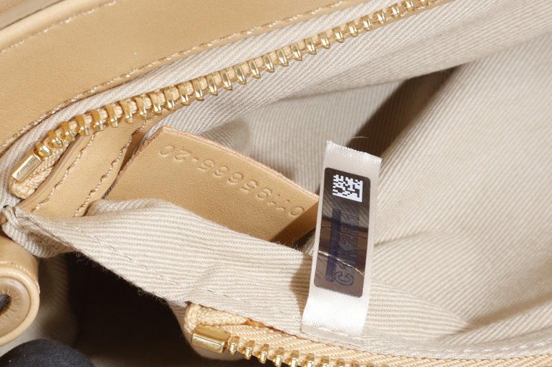 CHLOE C DOUBLE CARRY BAG BEIGE LEATHER GOLD HARDWARE WITH STRAPS AND DUST COVER