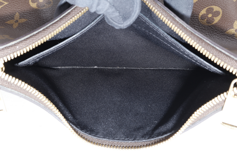 LOUIS VUITTON M45831 BOULOGNE PM MONOGRAM COATED CANVAS GOLD HARDWARE WITH DUST COVER AND BOX