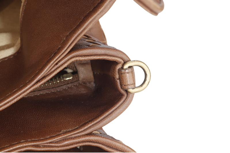 BOTTEGA VENETA WOMAN BOSTON BAG MEDIUM BROWN LEATHER GOLD HARDWARE WITH DUST COVER
