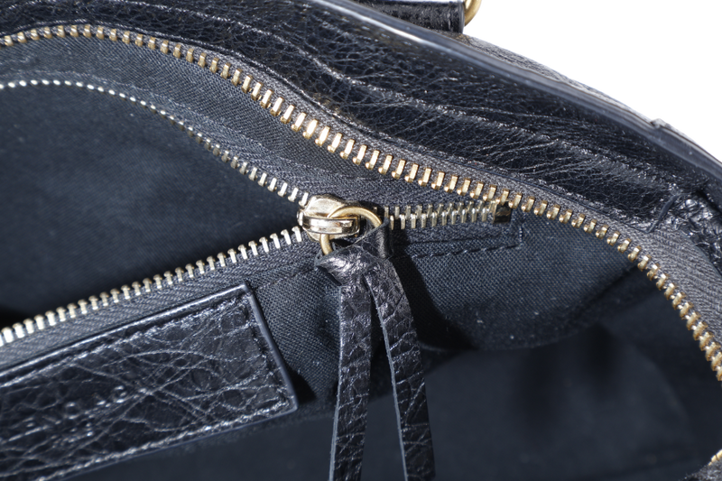 BALENCIAGA CITY SMALL BLACK LEATHER GOLD HARDWARE NO DUST COVER