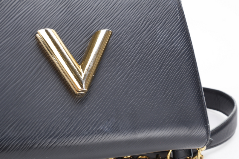 LOUIS VUITTON M41979 TWIST BLOOMING FLOWERS MEDIUM BLACK EPI LEATHER GOLD HARDWARE NO DUST COVER