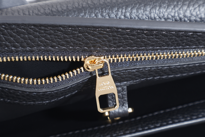 LOUIS VUITTON M54663 CAPUCINES MM BLACK LEATHER GOLD HARDWARE NO DUST COVER