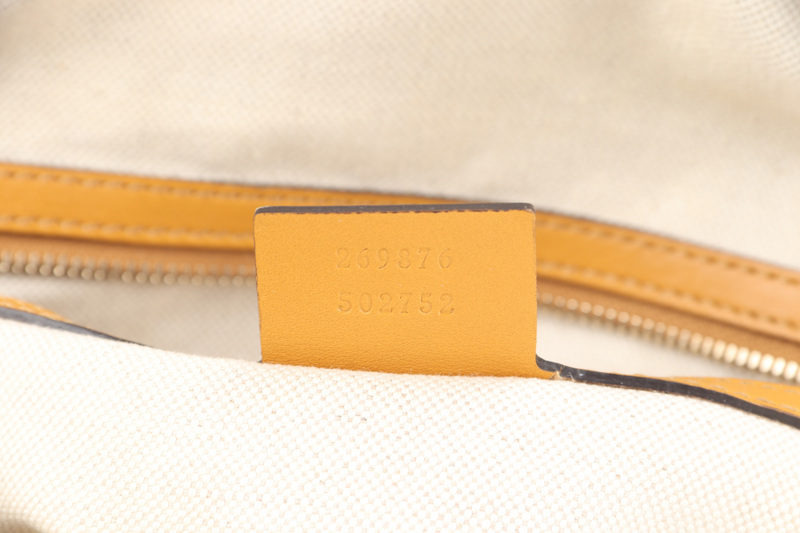 GUCCI MICROGUCCISSIMA JOY BOSTON BAG MUSTARD YELLOW LEATHER GOLD HARDWARE NO DUST COVER