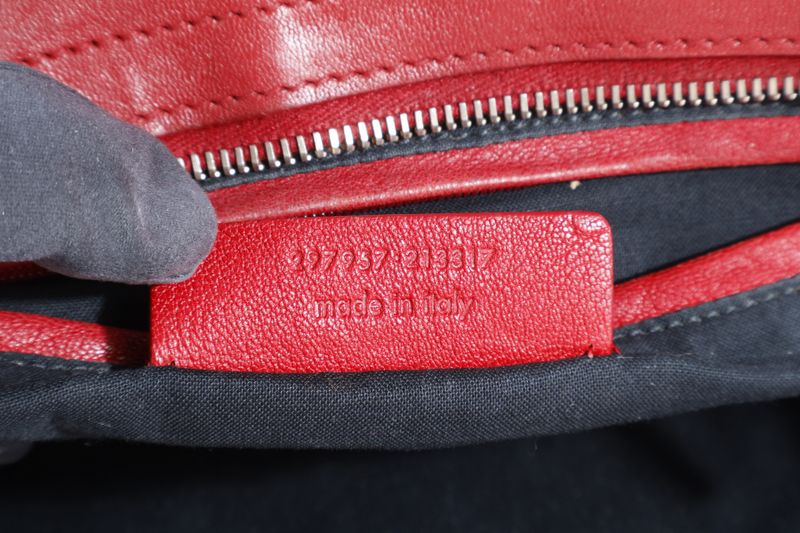 YVES SAINT LAURENT (YSL) CABAS CHYC BURGUNDY CALF LEATHER GOLD HARDWARE WITH LONG STRAPS NO DUST COVER