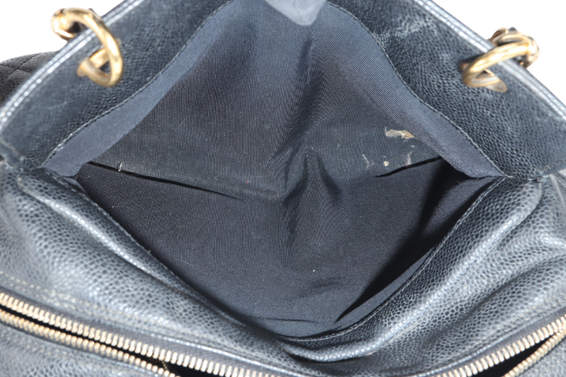 CHANEL PST BLACK CAVIAR LEATHER GOLD HARDWARE (1319xxxx) WITH CARD NO DUST COVER