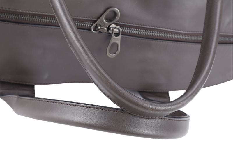 BOTTEGA VENETA WEEKEND BAG BROWN CALF LEATHER BHW WITH DUST COVER