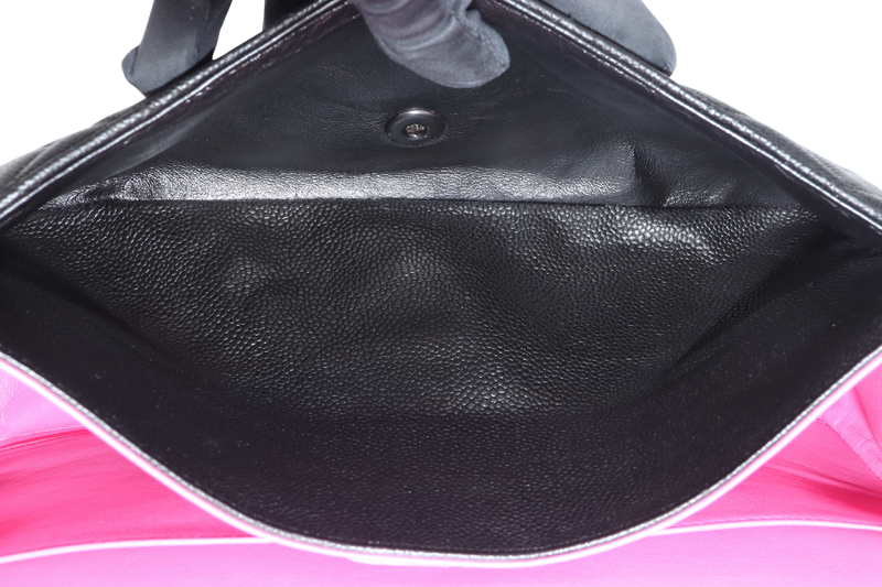 CHANEL CLASSIC DOUBLE FLAP BAG JUMBO BLACK CAVIAR SILVER HARDWARE (1803xxxx) NO DUST COVER