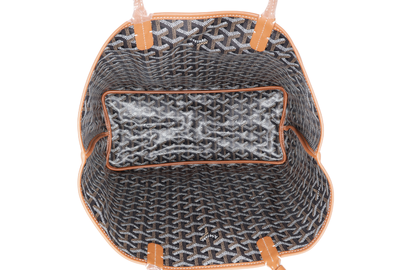 GOYARD ANJOU PM BAG BLACK AND TAN COLOR WITH DUST COVER