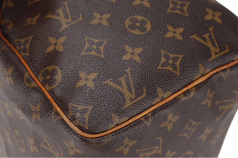 LOUIS VUITTON SPEEDY 30 MONOGRAM CANVAS GOLD HARDWARE WITH PADLOCK, NO KEYS & DUST COVER