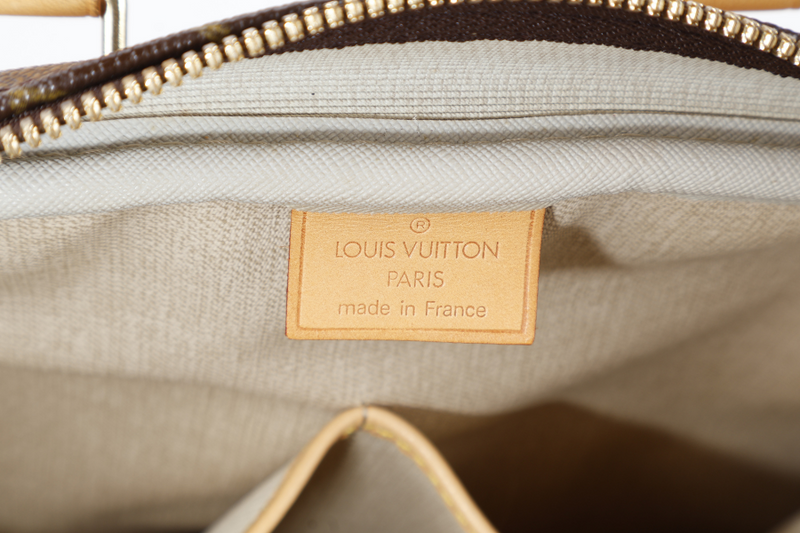 LOUIS VUITTON M47270 DEAUVILLE HAND BAG BROWN MONOGRAM CANVAS GOLD HARDWARE WITH DUST COVER