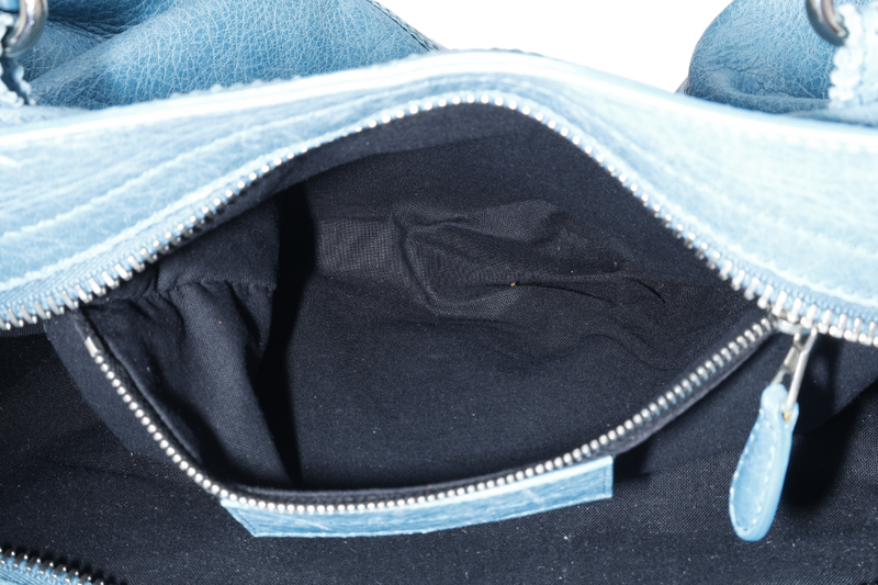 BALENCIAGA GIANT CITY BAG BLUE COLOR LEATHER WITH STRAPS AND DUST COVER