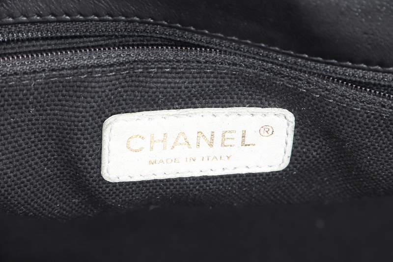 CHANEL RETRO CHAIN ACCORDIAN FLAP LARGE GREY LAMBSKIN LEATHER GOLD HARDWARE (1446xxxx) WITH DUST COVER