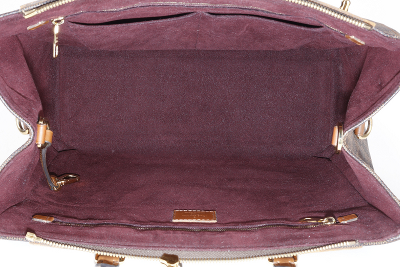 LOUIS VUITTON GREENWICH DAMIER EBENE CANVAS GOLD HARDWARE WITH STRAPS, LOCK&KEYS AND DUST COVER