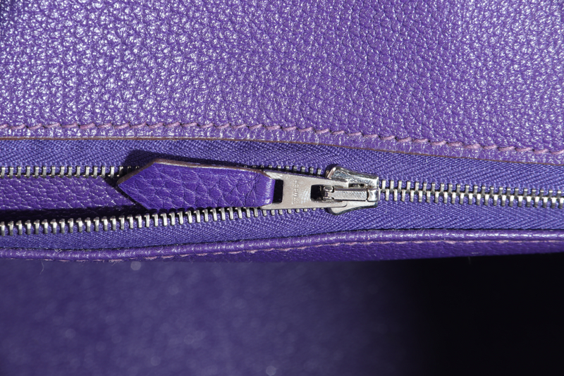 HERMES BIRKIN 35 IRIS TOGO SILVER HARDWARE STAMP N (YEAR 2010) WITH DUST COVER, PADLOCK AND KEYS