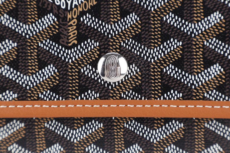 GOYARD ANJOU PM BAG BLACK AND TAN COLOR WITH DUST COVER