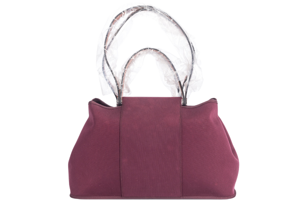 HERMES CABAG BURGUNDY CANVAS WDC