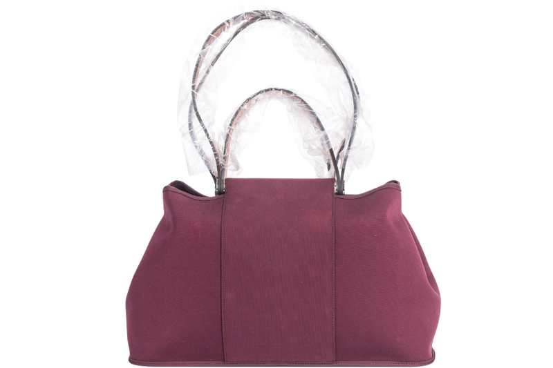 HERMES CABAG BURGUNDY CANVAS WDC
