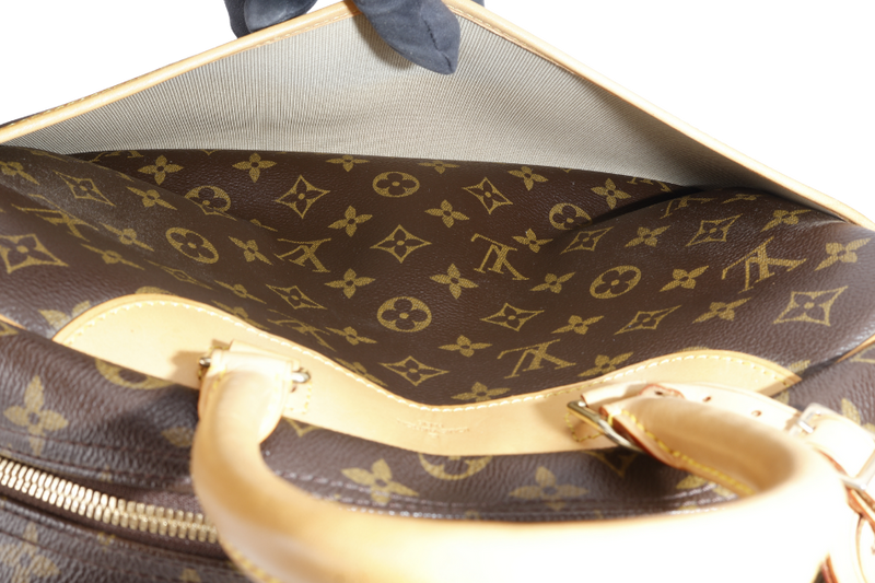 LOUIS VUITTON M47270 DEAUVILLE HAND BAG BROWN MONOGRAM CANVAS GOLD HARDWARE WITH DUST COVER