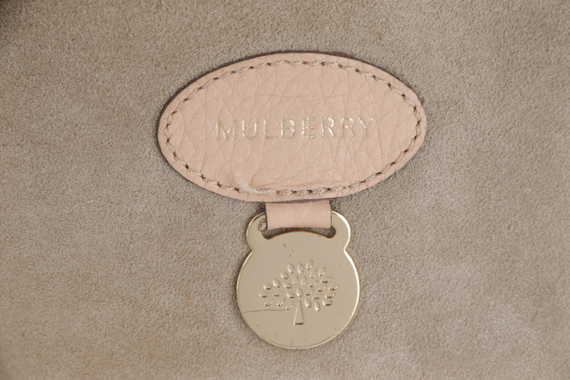 MULBERRY BAYSWATER (1823510) MEDIUM PINK LEATHER GOLD HARDWARE WITH LOCK AND DUST COVER