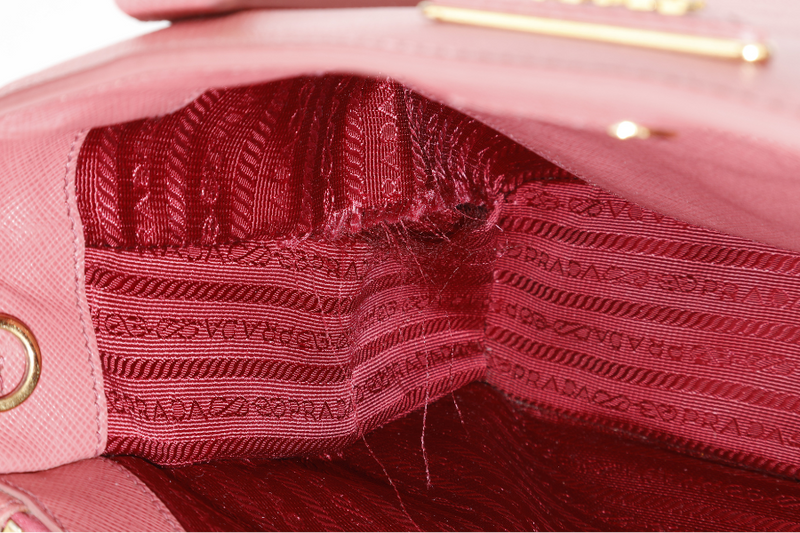 PRADA BN1874 SAFFIANO LUX TAMARIS COLOR GOLD HARDWARE WITH CARD, STRAPS NO DUST COVER