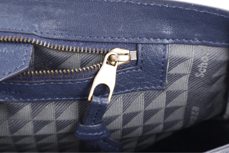 PROENZA SCHOULER PS 1 MEDIUM NAVY BLUE GOLD HARDWARE WITH STRAPS AND DUST COVER