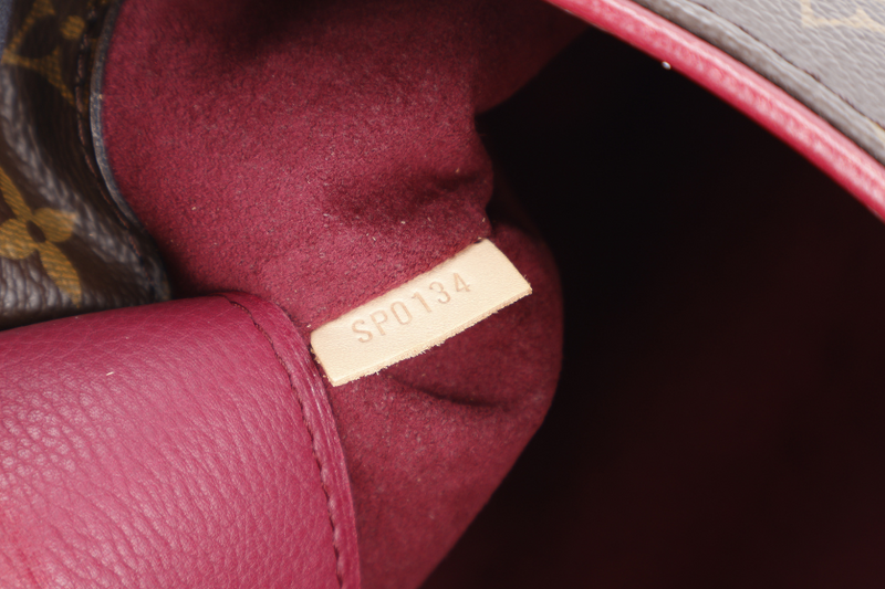 LOUIS VUITTON PALLAS MM MONOGRAM CERISE INTERIOR CANVAS GOLD HARDWARE WITH STRAPS AND DUST COVER